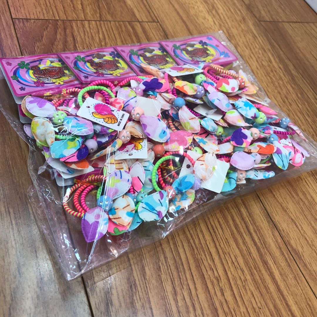 儿童皮筋发绳不伤发花朵可爱韩版公主宝宝皮套头绳女童橡皮筋发圈细节图