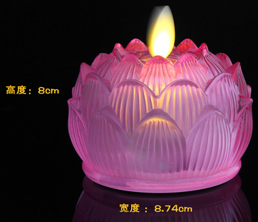 Battery-powered simulation seven-color glass lamp led swing household details Picture