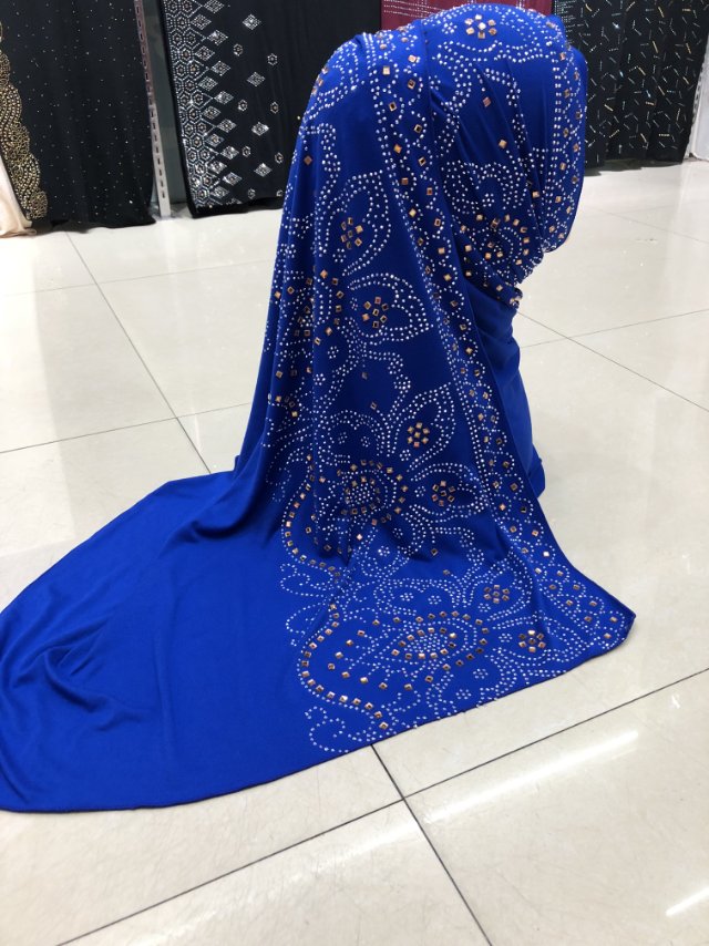 Muslim blue new versatile shawl shawl shawl fashion enlargement scarf fashion