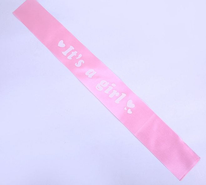 Hot-selling birthday party it's a girl etiquette strap. This is the original manufacturer of girl shoulder straps with a wide range of colors to choose from Specification image