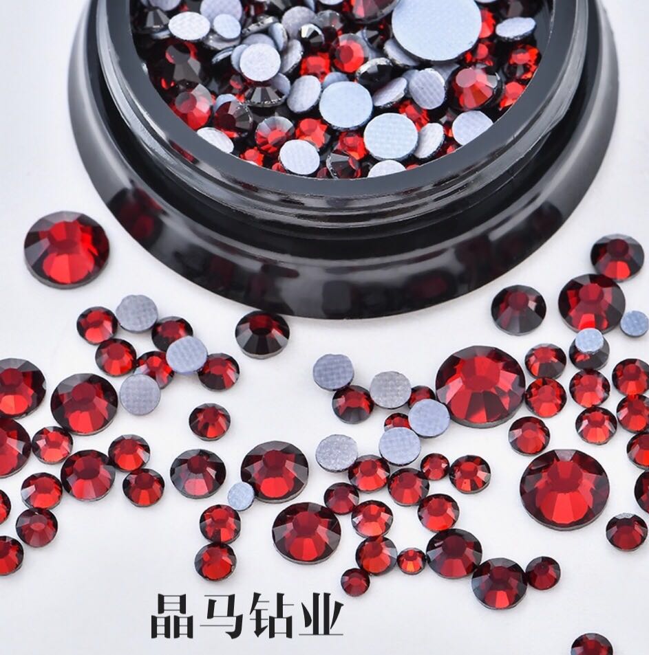 Bright red SS20 imitation Austrian diamond, fine nail polish diamond, DIY diamond details Picture