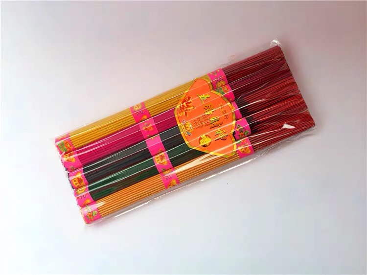 Five-path God of Wealth incense, Five-color incense, Hundred-flower incense, incense for worshipping deities, temple incense, Buddhist items, God of Wealth incense, bamboo stick incense details Picture