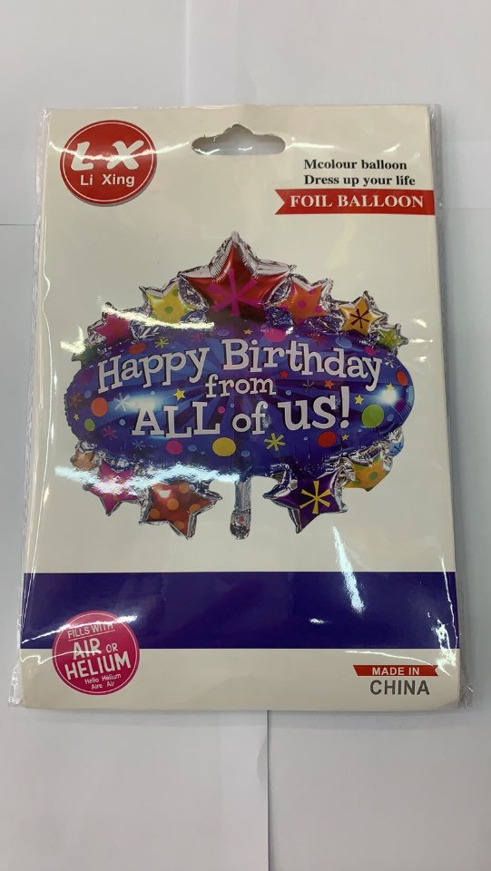 Wholesale of "HAPPYBIRTHDAY" aluminum film balloons, birthday party supplies and inflatable toys details Picture