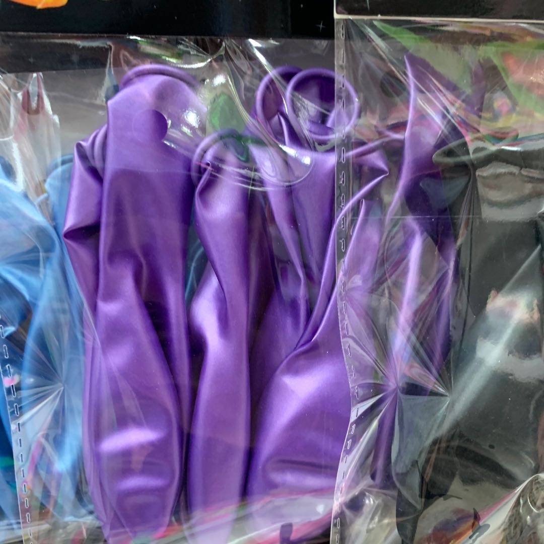 紫色马卡龙色乳胶气球袋装批发