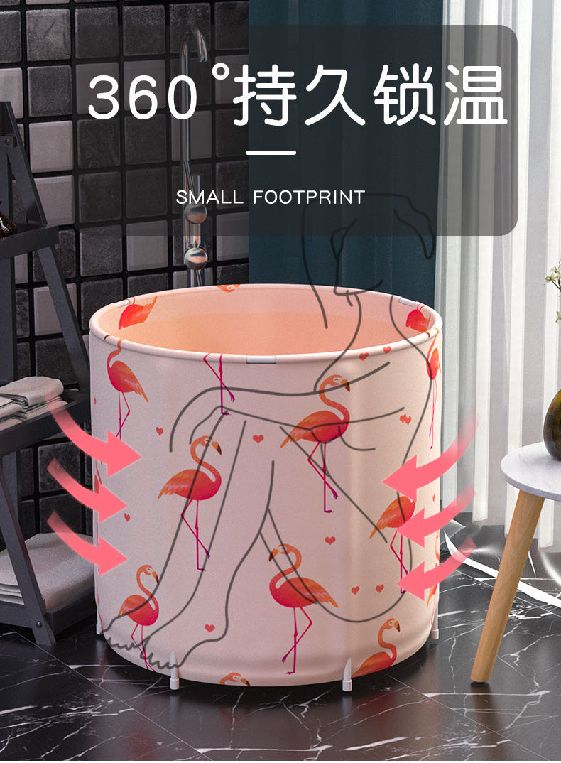 Flamingo fashion bath tub Summer bath artifact Small unit bathtub single bath tub full figure