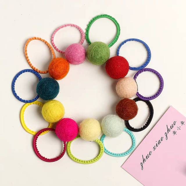 樱桃毛球diy小毛毛球彩色高弹毛绒球球装饰细节图