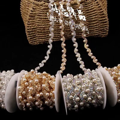 Semi-Round Pearl Edging Code Chain Drill Chain Super Flash Drill Chain Claw Chain Diy Material