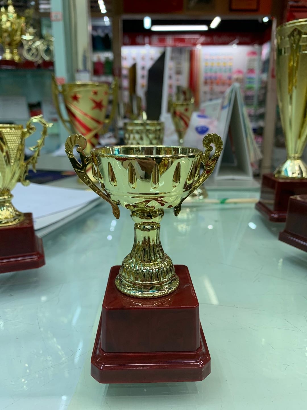 定制儿童无盖带盖神墨学堂创意塑料小奖杯模型行政纪念品摆件