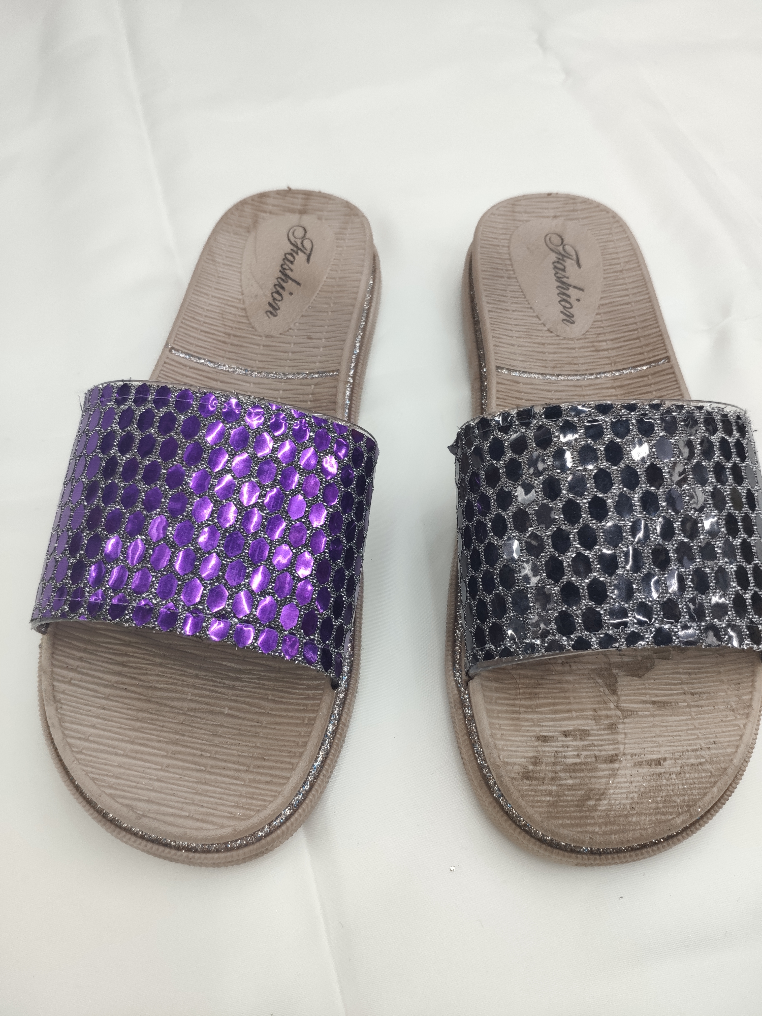 Summer women's flip-flops can be worn over fashionable sequined flat sandals 3232 Specification image