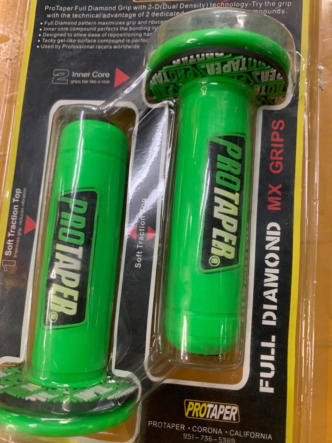 Biker Handle Set Green Granular Texture details Picture