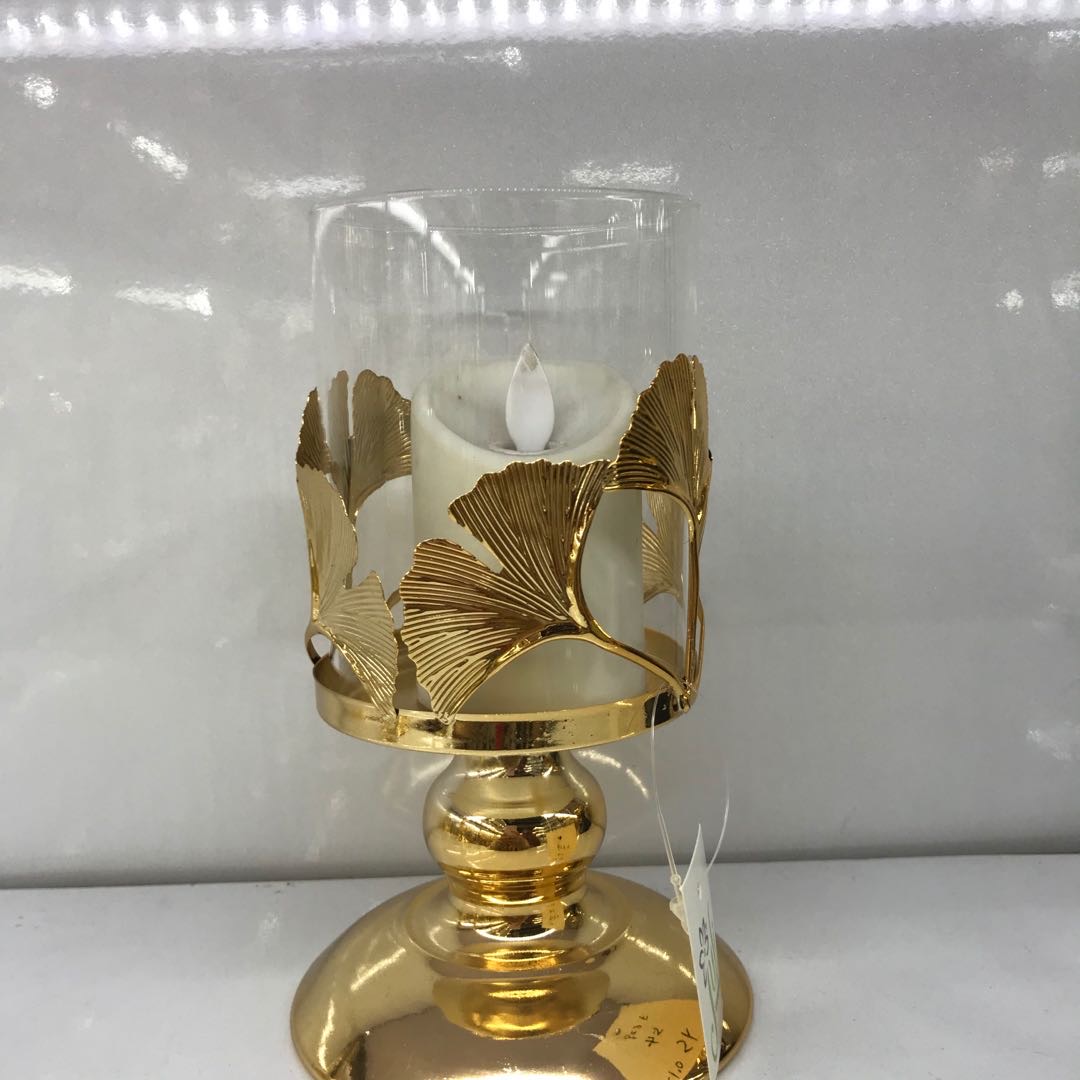 奢华欧式金属烛台幸运草图案工艺品摆设烛台