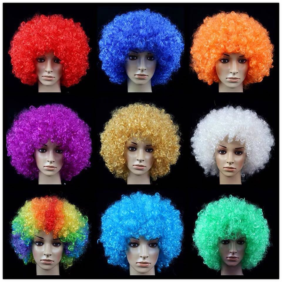 Mardi Gras props, clown hat, wig, dance party supplies, costume hat thumbnail