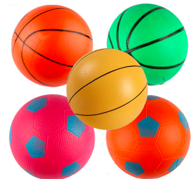 厂家批发儿童充气玩具pvc皮球加厚拍拍幼儿园训练专用16cm小篮球