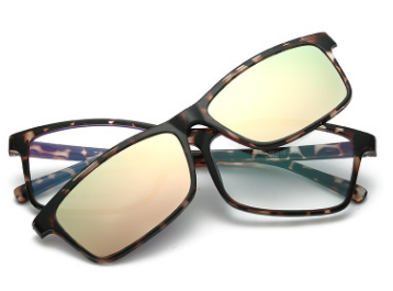 New TR90 double-layer frame glasses, fashionable color film light polarizing glasses for both men and women Specification image