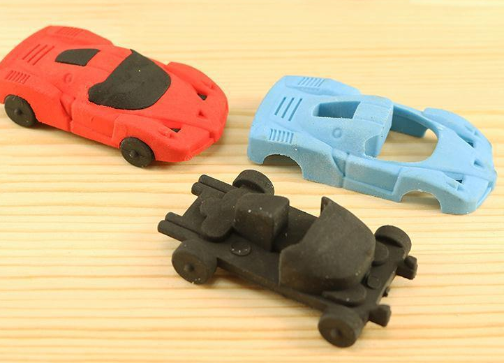 Stationery, creative cartoon cake, car eraser, primary school student eraser Specification image