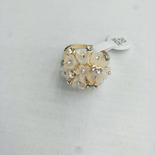 戒指首饰手工镶钻花形潮流宴会活动搭配装饰手饰