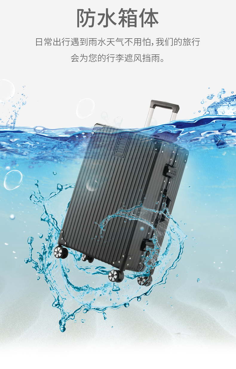 ABS行李箱拉杆箱旅行箱拉链款轻便柔行李箱女万向轮细节图