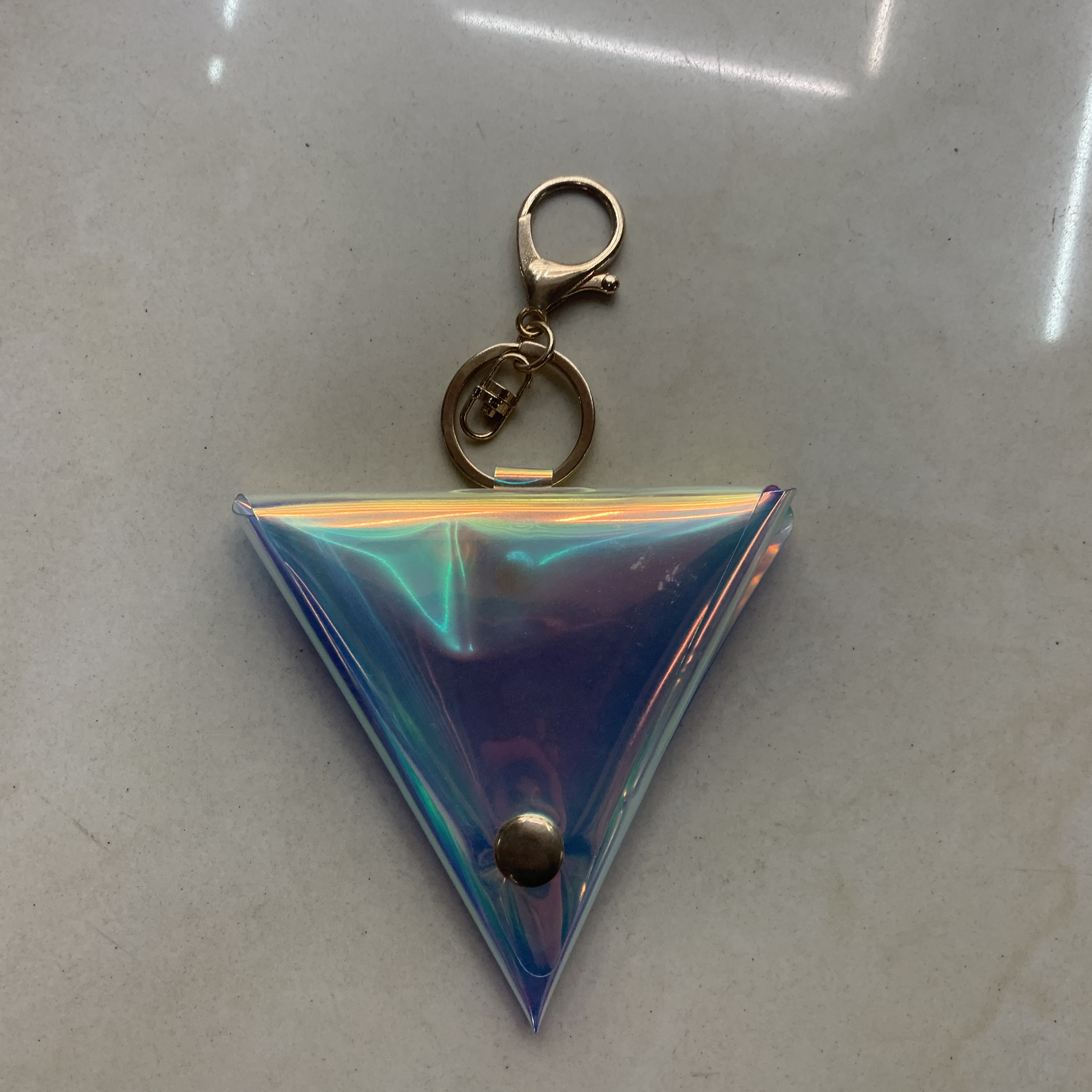 闪闪镭射光零钱包 少女心流苏透明收纳包汽水风卡包