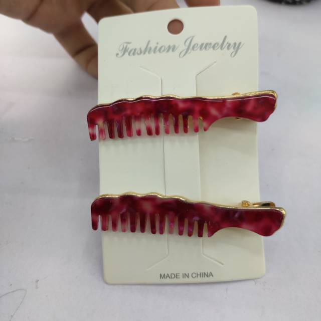 New Hair Accessories Resin Line Clip Sen Women's Hair Clip Headpiece Duck Bill Clip Buckle Specification drawing