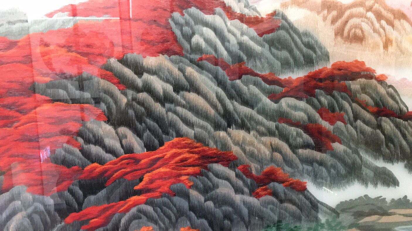 品绣天祥88X128cm鸿运当头苏绣装饰画细节图