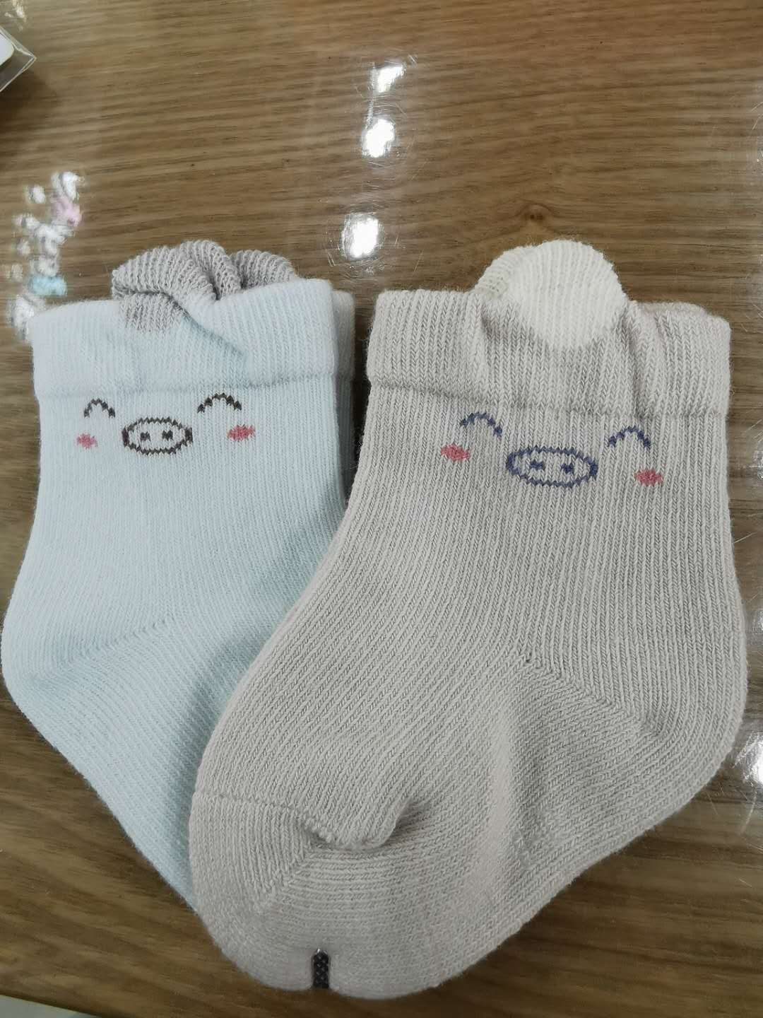 秋款熊图案数字 松螺口精梳棉手工缝头