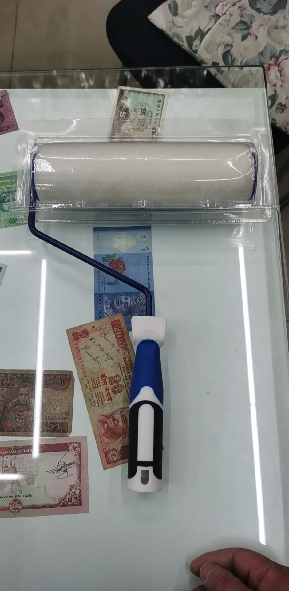 三色柄泡壳滚筒刷涂料刷五金刷墙漆刷产品图