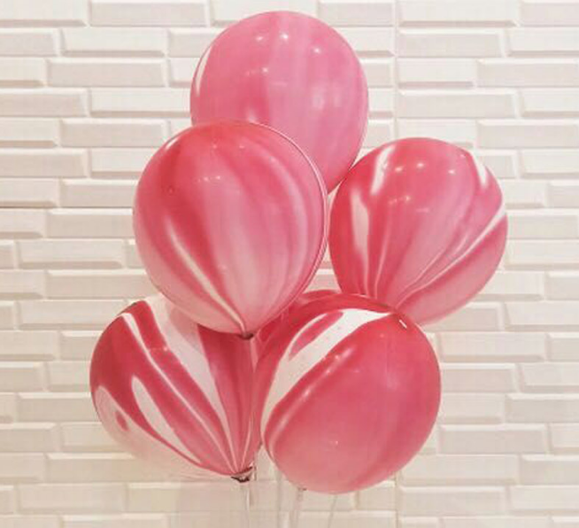10-inch agate balloons, 2.3g thickened wedding seven-color latex balloons, birthday party colorful cloud balloons wholesale