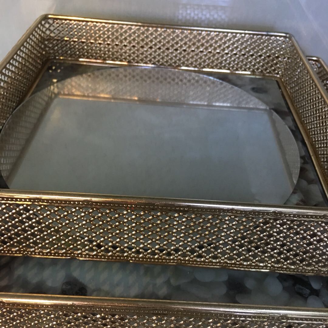 2021新款镀金方形镂空雕花托盘四件套工厂直销热销细节图