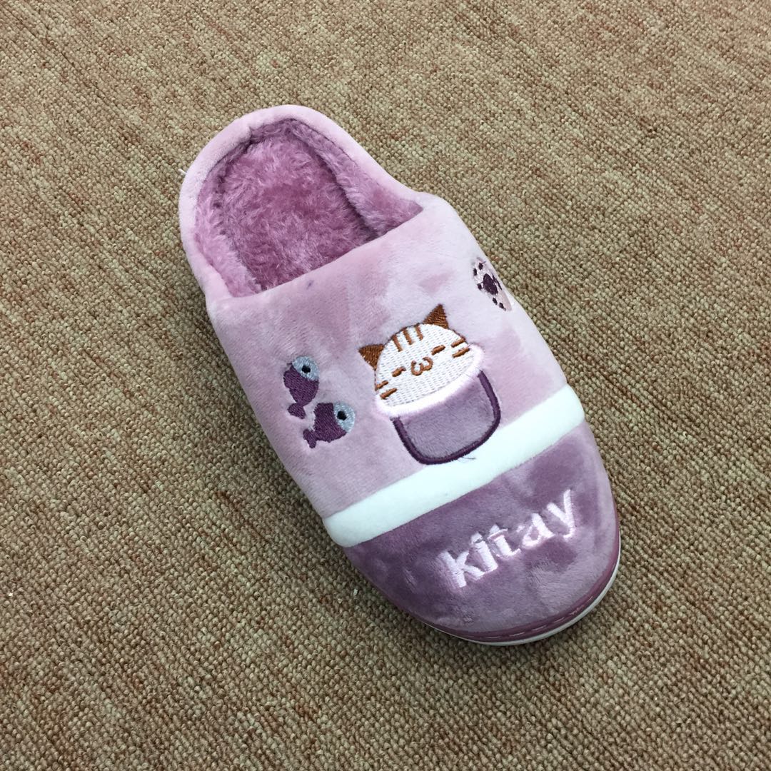 autumn and winter indoor warm non-slip plush thick-soled cotton slippers