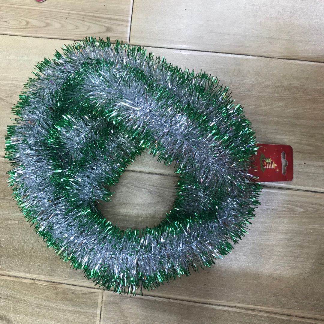 工厂直销批发圣诞饰品圣诞挂件圣诞拉花毛条彩色单色混装