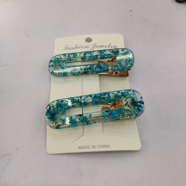 Side Clip Girl Cute Super Sensen Color Side Clip Hollowed-Out Geometric Duck Beak Clip Specification drawing