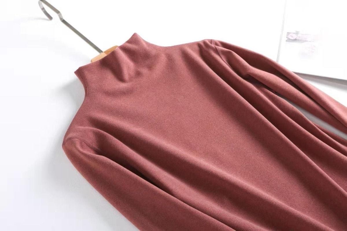 Ladies' autumn and winter basic base, body-shaping underwear, solid color thermal underwear details Picture