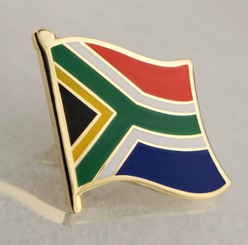 南非国旗胸针 高质量珐琅工艺南非国旗徽章世界各国旗帜胸章图