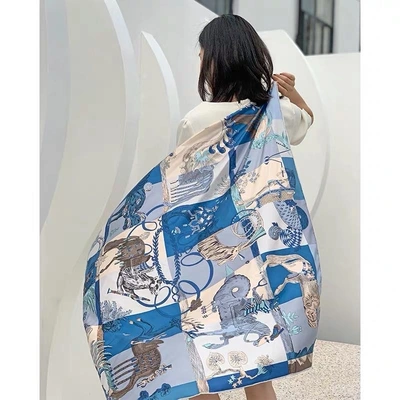 Casual Fashion Generous Scarf Plaid Shawl Dual Use Multi-Color