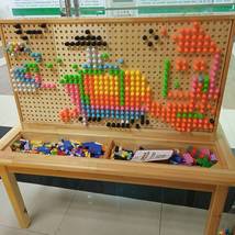 儿童多功能积木桌 兼容大小颗粒拼装积木桌DIY学习桌早教益智玩具
