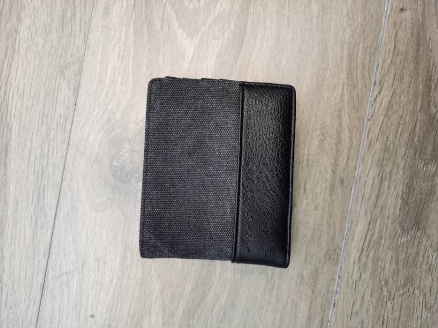 帆布pu男士对折男士钱包图