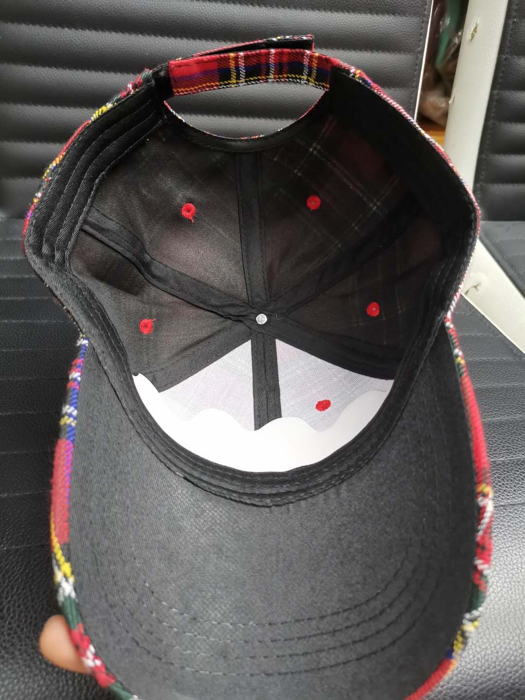 Red Checkered Hat Women's Baseball Cap Korean Version Of The Tide Fashion With Duck Cap Male Network Red Summer South Korea Small Fragrance Specification drawing