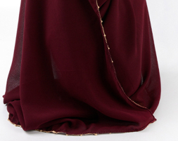 Women's Fashion Trend Everything With Muslim Bead Chain Chiffon Headscarf Shawl Specification drawing