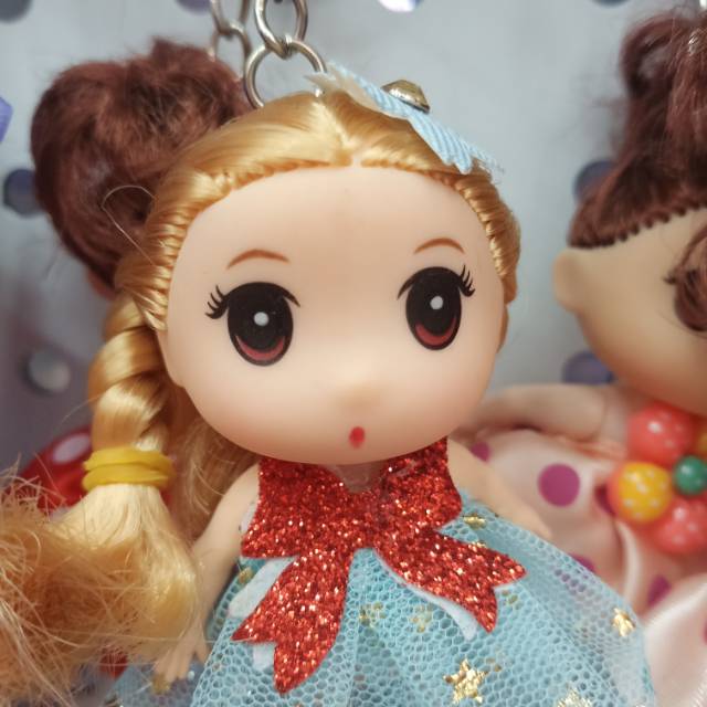 Confused Doll Keychain Cute Princess Girl Bag details Picture