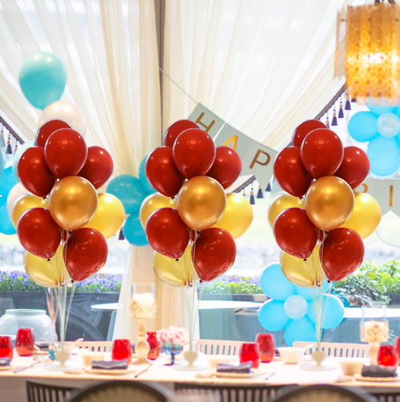 Balloon column table, floor-standing bracket base, wedding room, wedding path, creative birthday decoration, scene arrangement details Picture