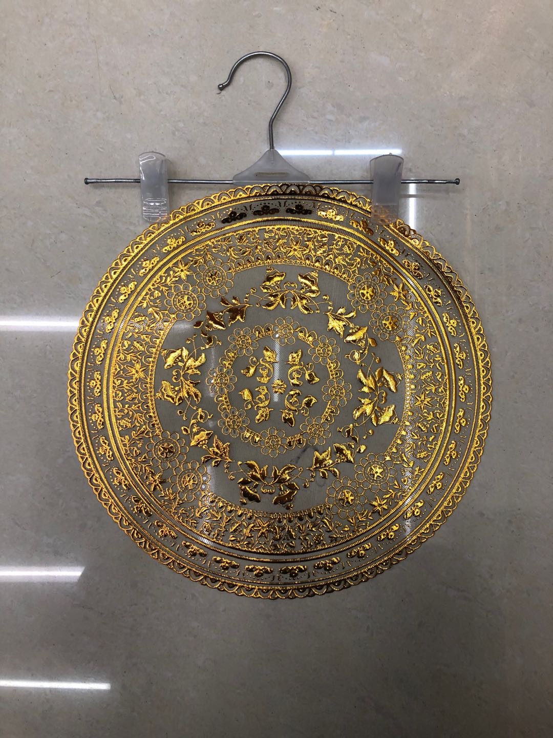 30圆烫金镂空餐垫桌垫西餐垫托盘碗垫