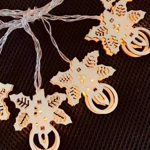 Christmas Decorative Lights Led Light String Lights Internet Red Romantic Small Light Bulb House Small Cage Lantern Big Snowflake Shape New Year Stars 111 Lighting Lighting details Picture
