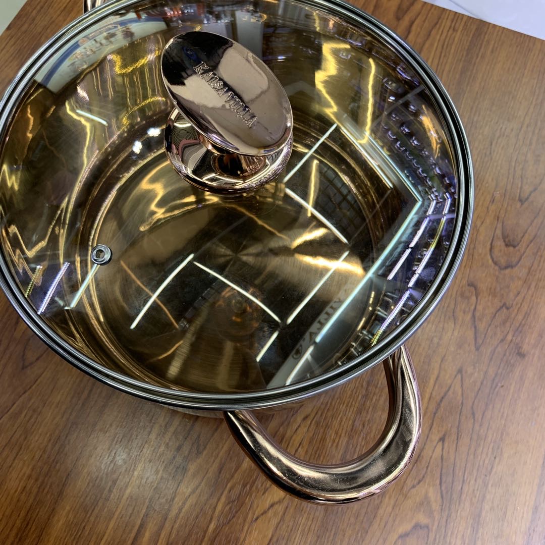 Stainless steel soup pot, household porridge cooking pot, steamer, small boiling instant noodle milk pot, induction cooker, gas soup pot