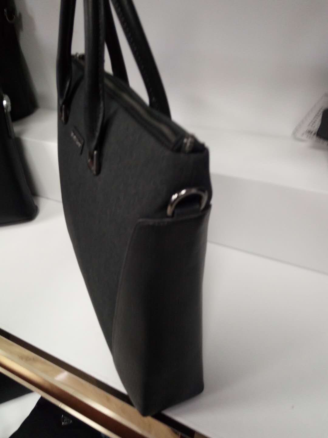 保罗公文包牛津布配头层牛皮公文包产品图