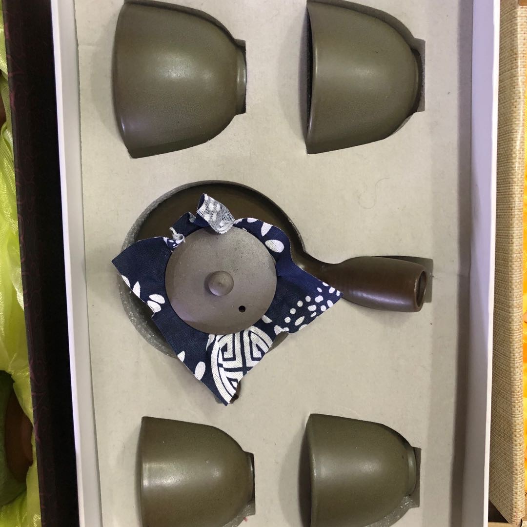深绿盖碗茶具套装小套家用茶艺茶道功夫普洱陶瓷喝茶茶杯办公室泡茶