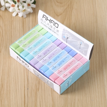 1257清新糖果色纯之风橡皮擦学生文具考试绘图擦拭干净产品图