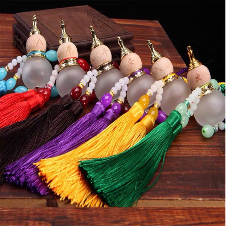 Hongyu Handicrafts pendants, gourd car pendants, car perfume pendants, gold foil peace creative pendants, men's and women's car interior pendants, car accessories, glass