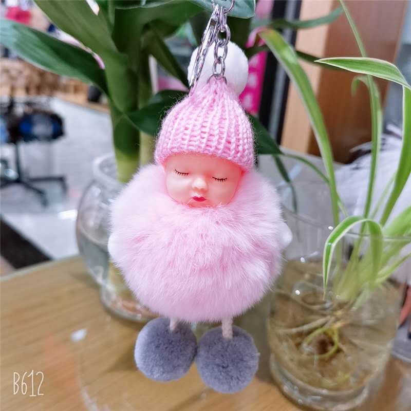 獭兔毛娃娃韩国可爱书包毛球挂件皮草包包挂件毛绒汽车钥匙扣挂饰产品图