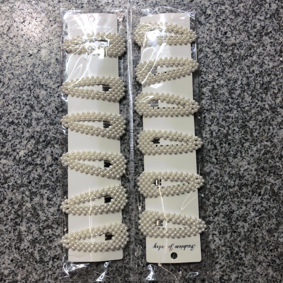 Pearl hair clips, Korean side clips, teenage girls, Instagram influencer hair clips, 2020 Waterdrop new style straight clips, bb clips, bangs clips