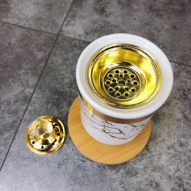 创意手工陶瓷镂空熏香炉欧式复古香灰托盘家用办公室檀香沉香安神产品图